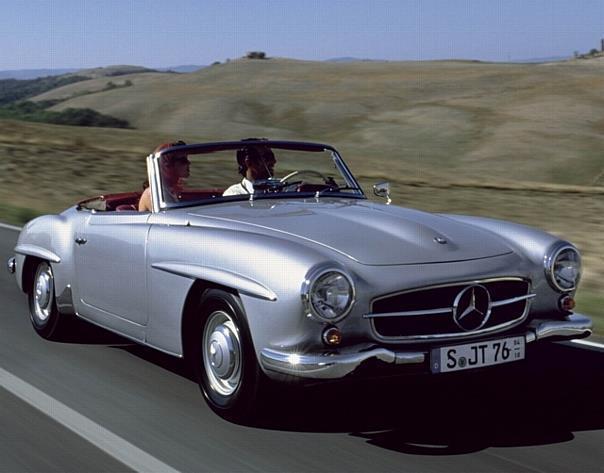 Roadster-Fahrspaß der besonderen Art: Der 190 SL in der Toskana.